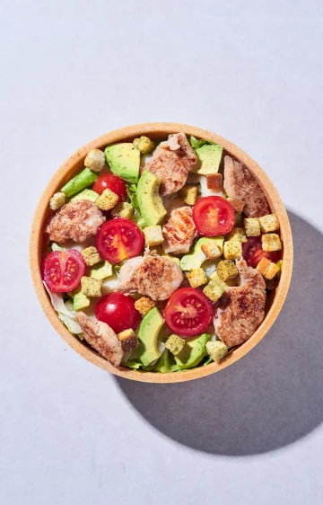 Super Caesar Salat mit Hähnchen bei Pottsalat
